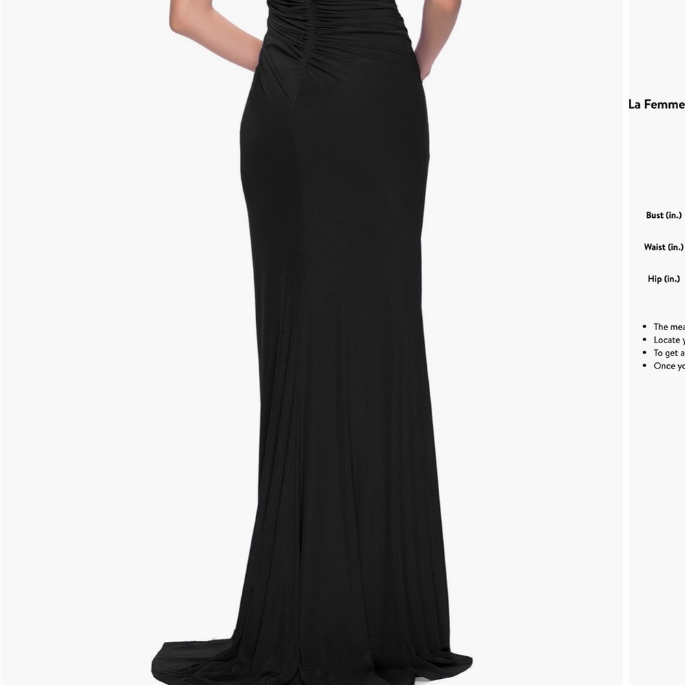 La Femme Strapless Black Gown Nordstroms - Picture 3 of 4